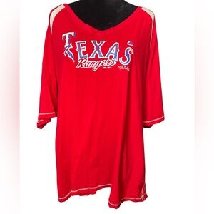 Majestic Fan Fashion Texas Rangers Red T-Shirt